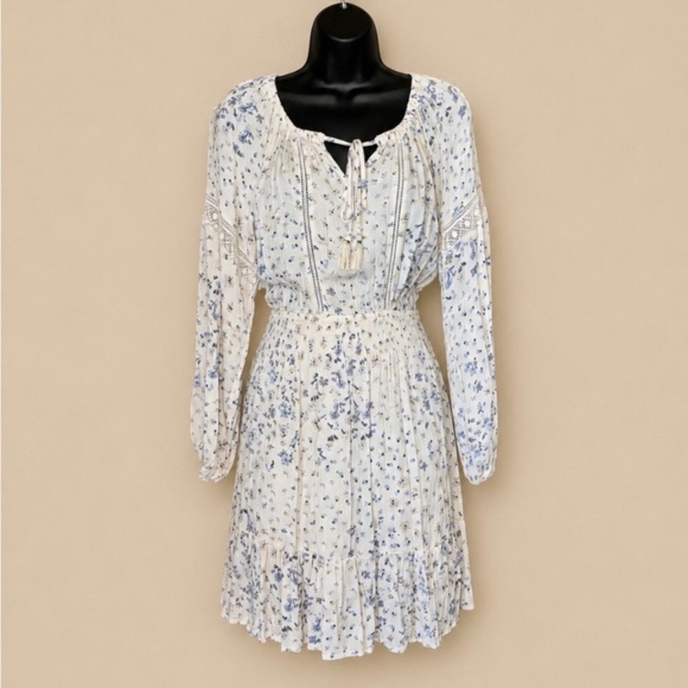 Lovestitch Boho Floral Long Sleeve Mini Dress